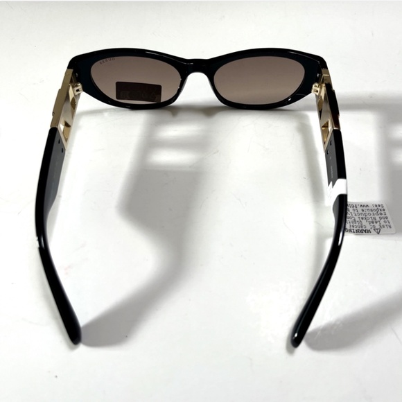 New GUESS Slim Sunglasses GO00087 Acetate Black Gold Logo Brown Lens main image 7